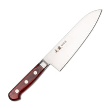 Charger l'image dans la galerie, KORIN MANCHE ACAJOU ROUGE PROFOND INOX SANTOKU 180