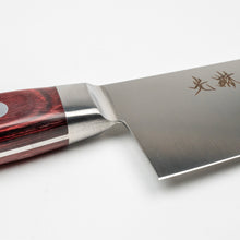 Charger l'image dans la galerie, KORIN MANCHE ACAJOU ROUGE PROFOND INOX SANTOKU 180